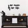 Wallity Escultura de pared No Music No Life en Negro